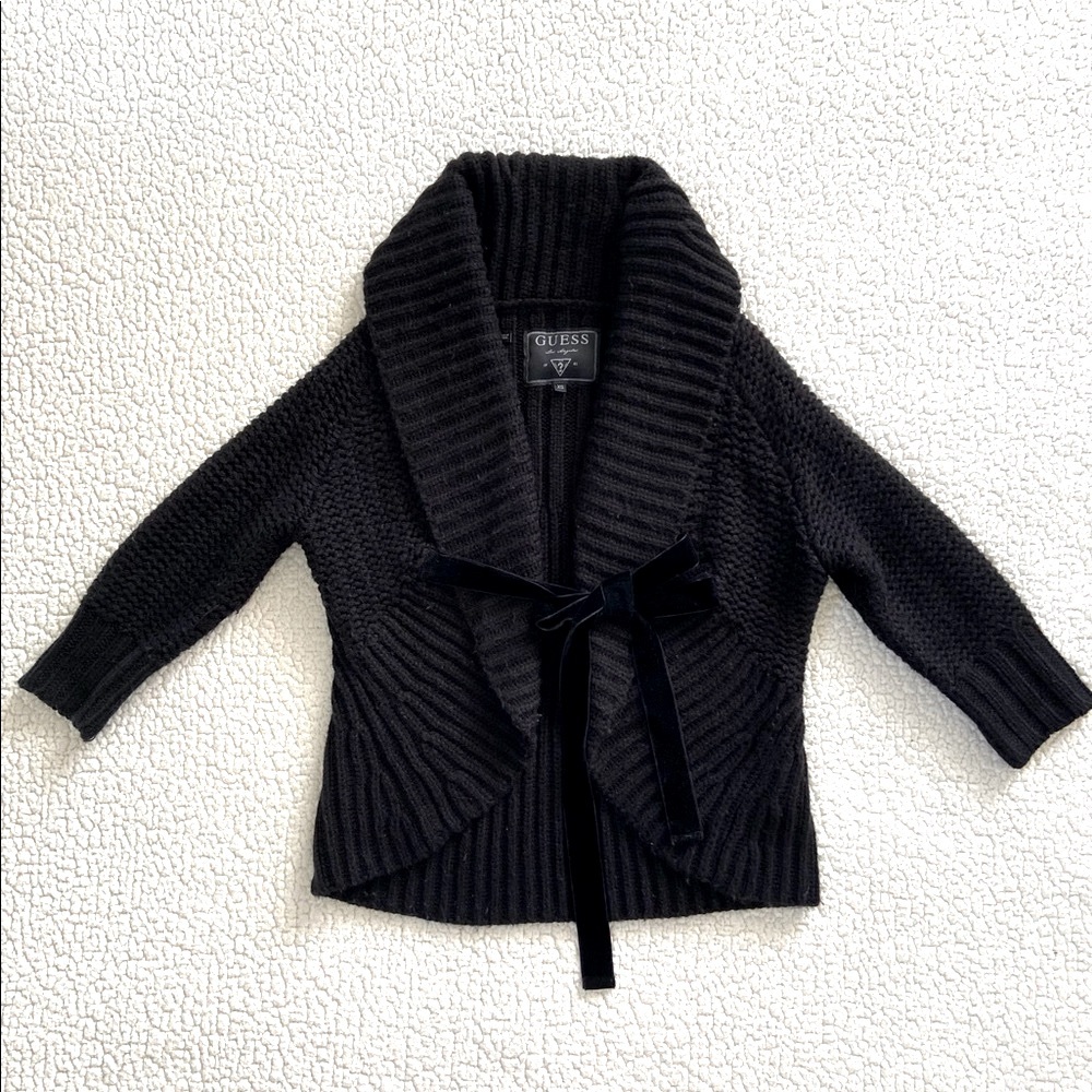🤍Guess Black Knit Mid Sleeves Sweater
